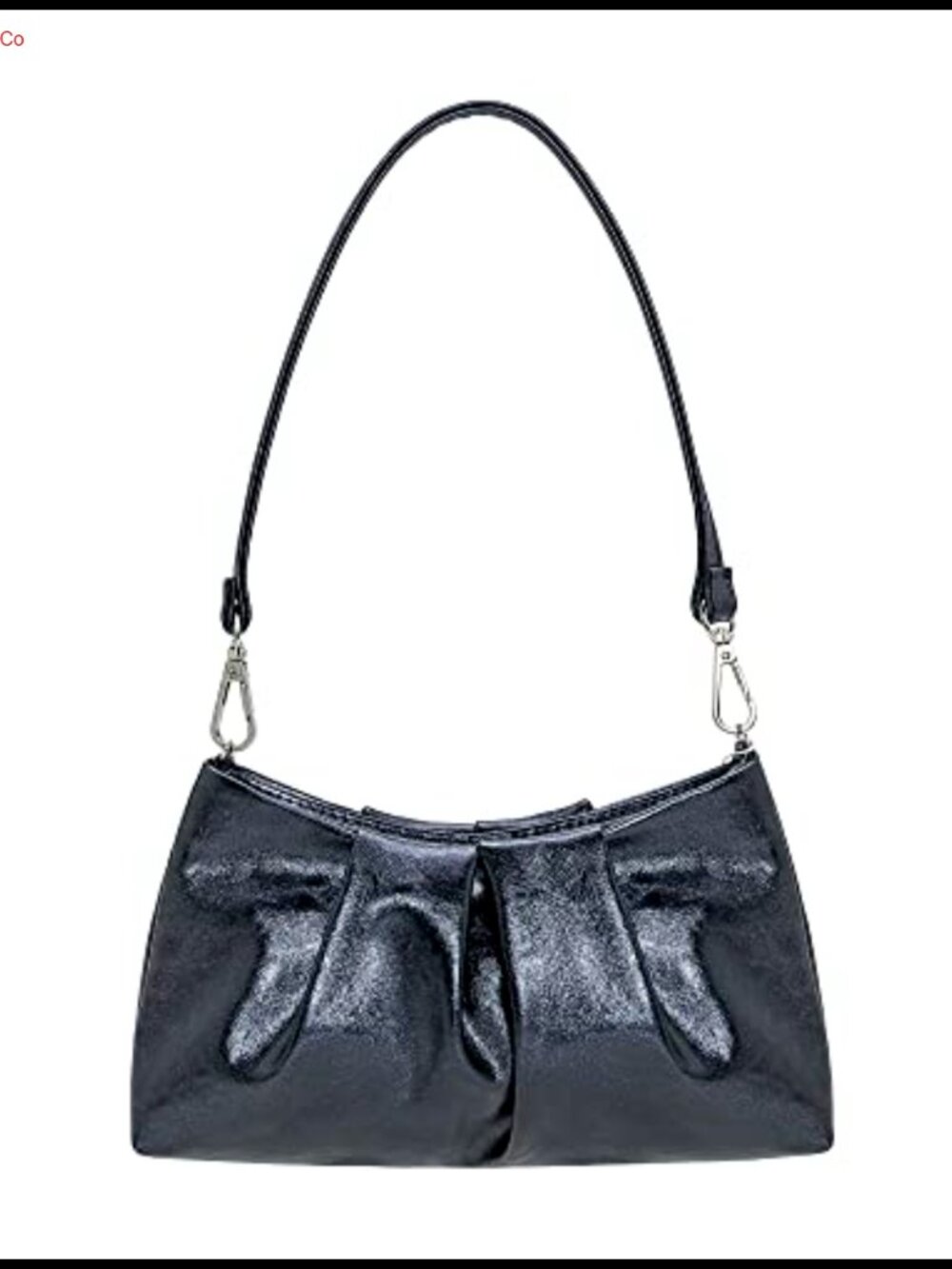Pleated PU Leather Evening Clutch with Detachable Chain Strap for Cocktail Prom